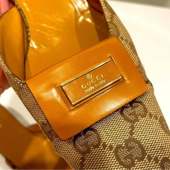 Vintage Gucci GG Monogram Slip-On Kitten Heel Mules - Picture 13 of 14